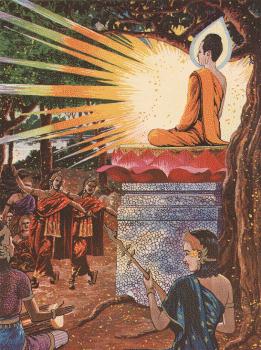 Penghormatan dari para Naga, Dewa, Brahma, atas pencapaian Pencerahan Sang Buddha